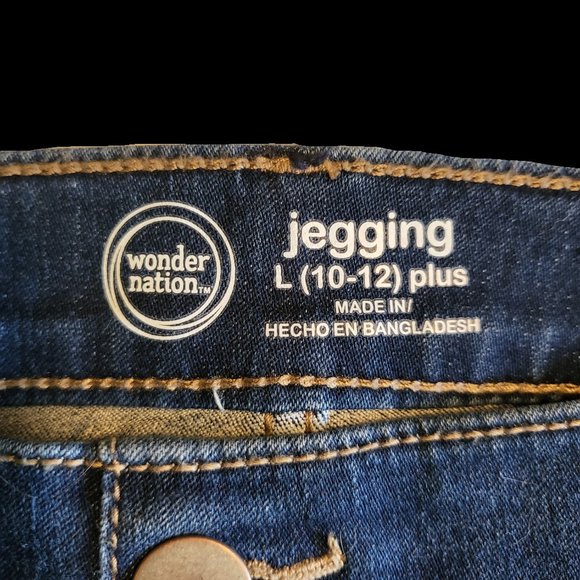 Wonder Nation Adorable Girls Jeggings W/ White Lace, LIKE NEW - Picture 6 of 6